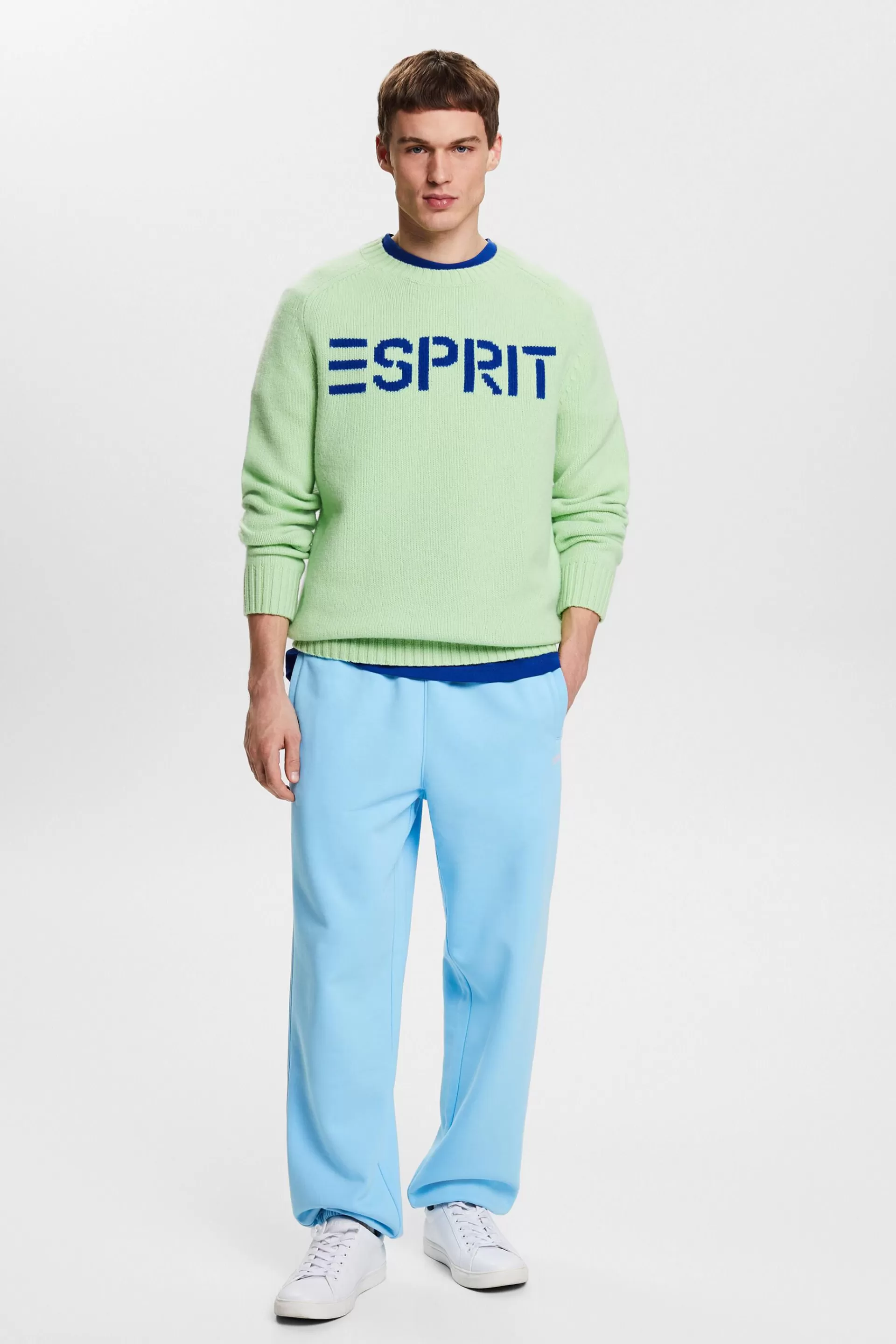 Unisex-Jogginghose aus Baumwollfleece mit Logo-ESPRIT New
