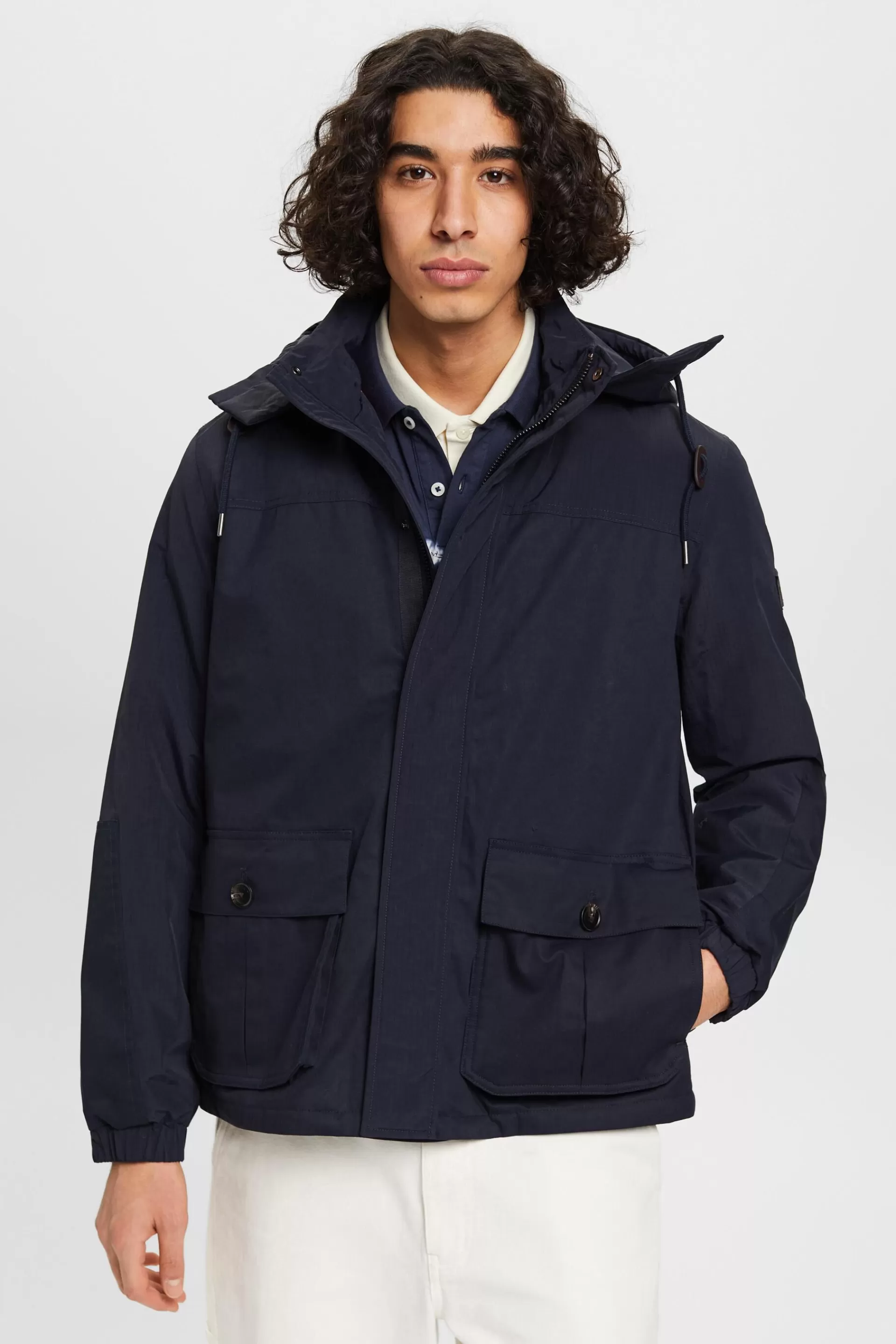 Utility-Jacke mit abnehmbarer Kapuze-ESPRIT Fashion