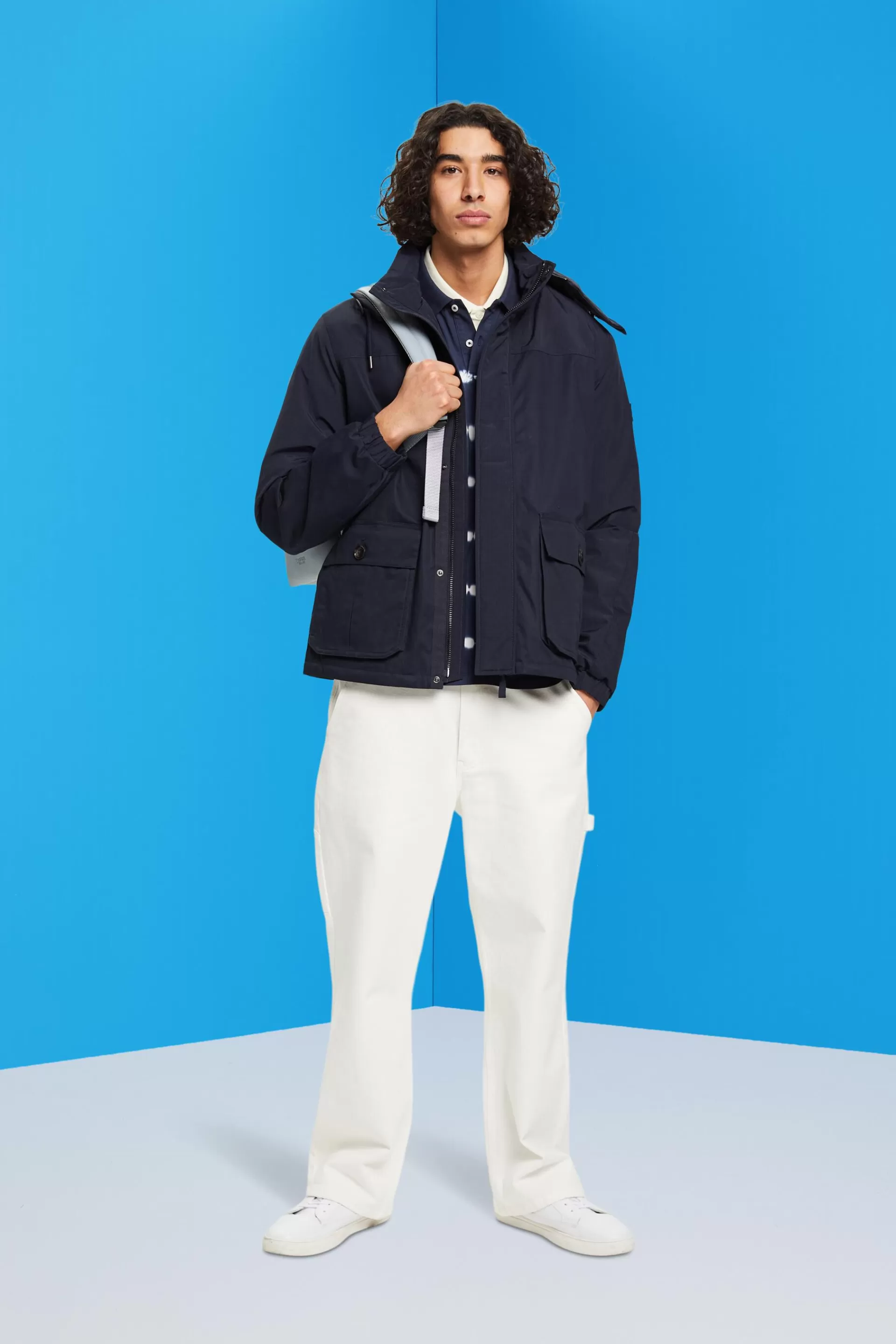 Utility-Jacke mit abnehmbarer Kapuze-ESPRIT Fashion