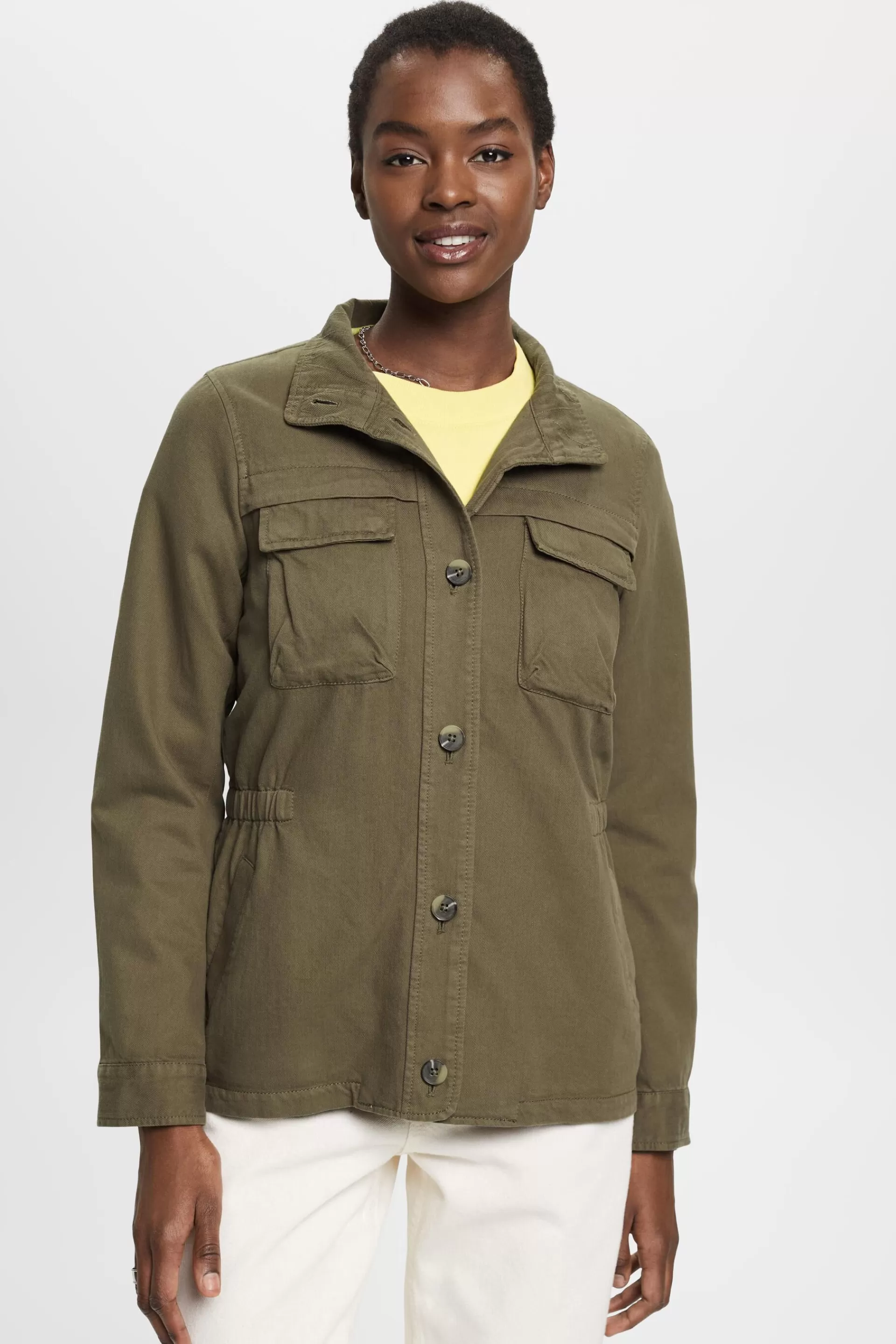 Utility-Jacke mit elastischem Taillenbund-ESPRIT Fashion