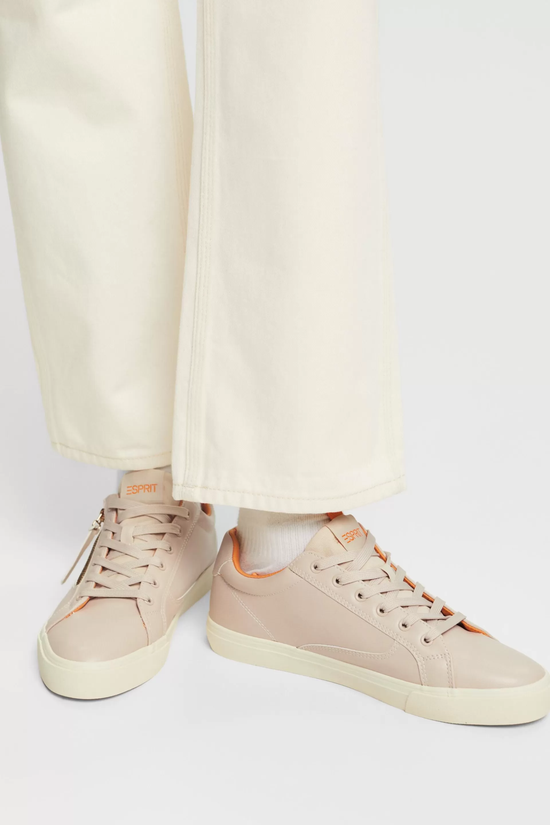 Vegane Sneakers mit Schnürung und Reißverschluss-ESPRIT Best