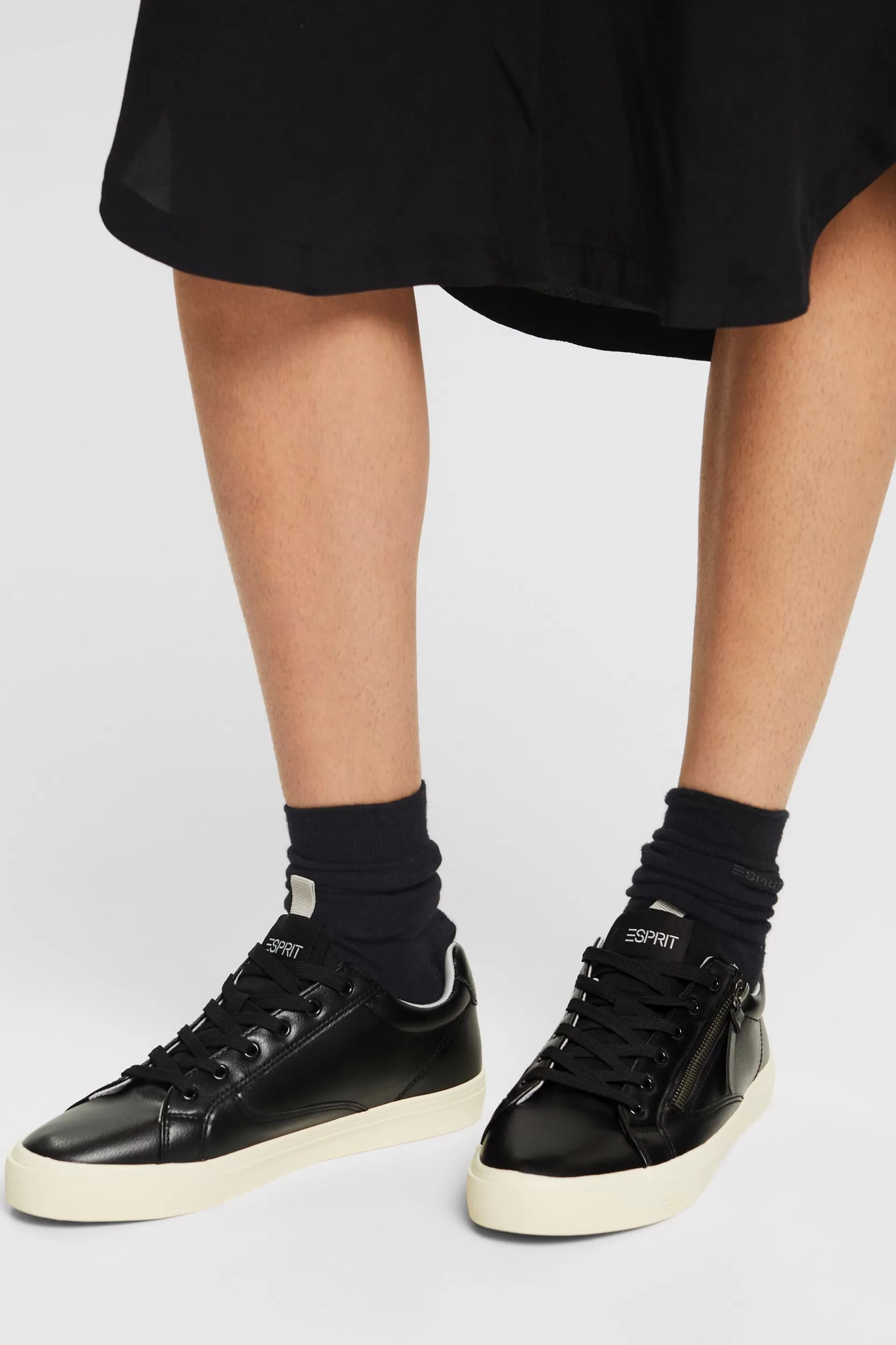 Vegane Sneakers mit Schnürung und Reißverschluss-ESPRIT Cheap