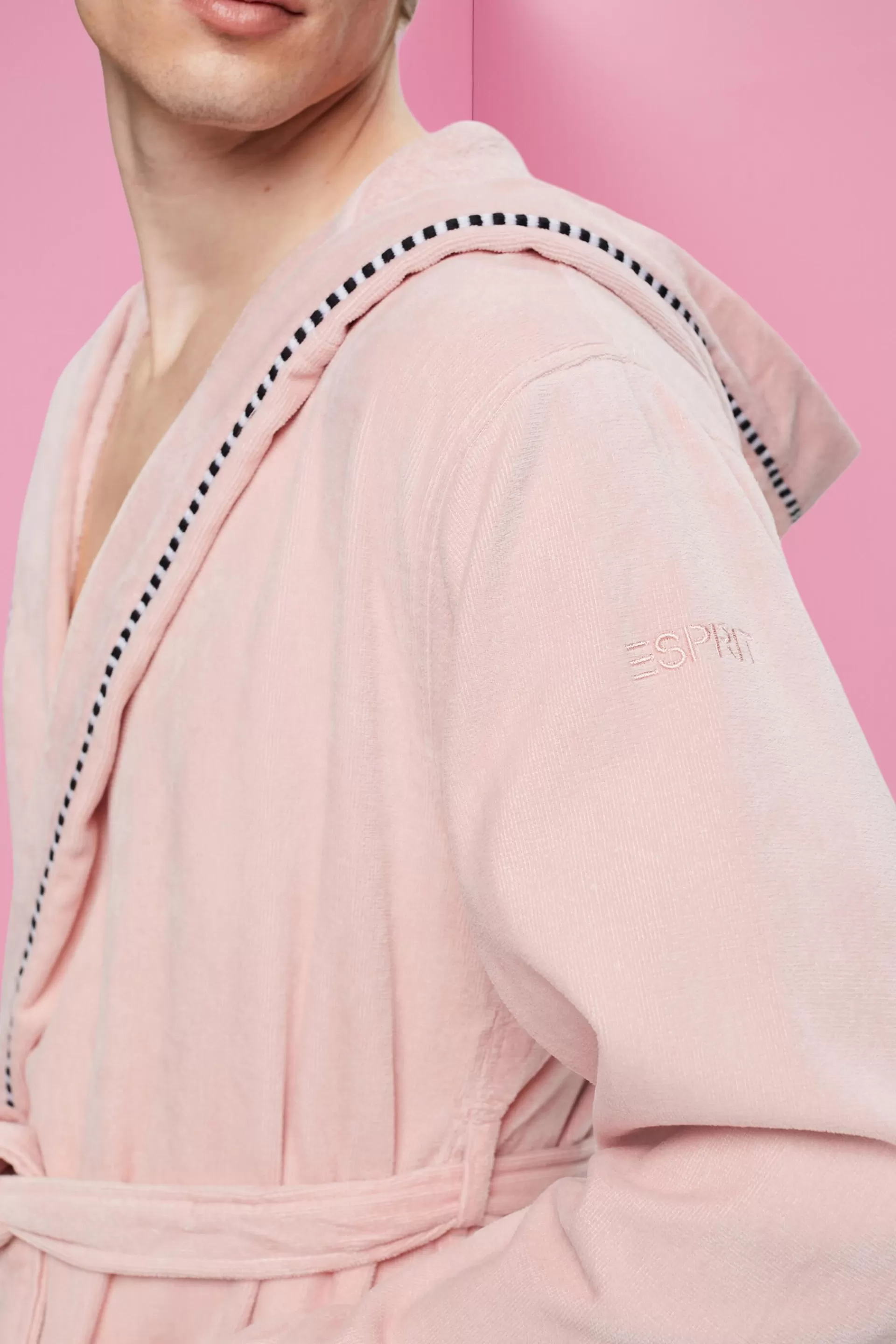Velours-Bademantel, 100% Baumwolle-ESPRIT Discount