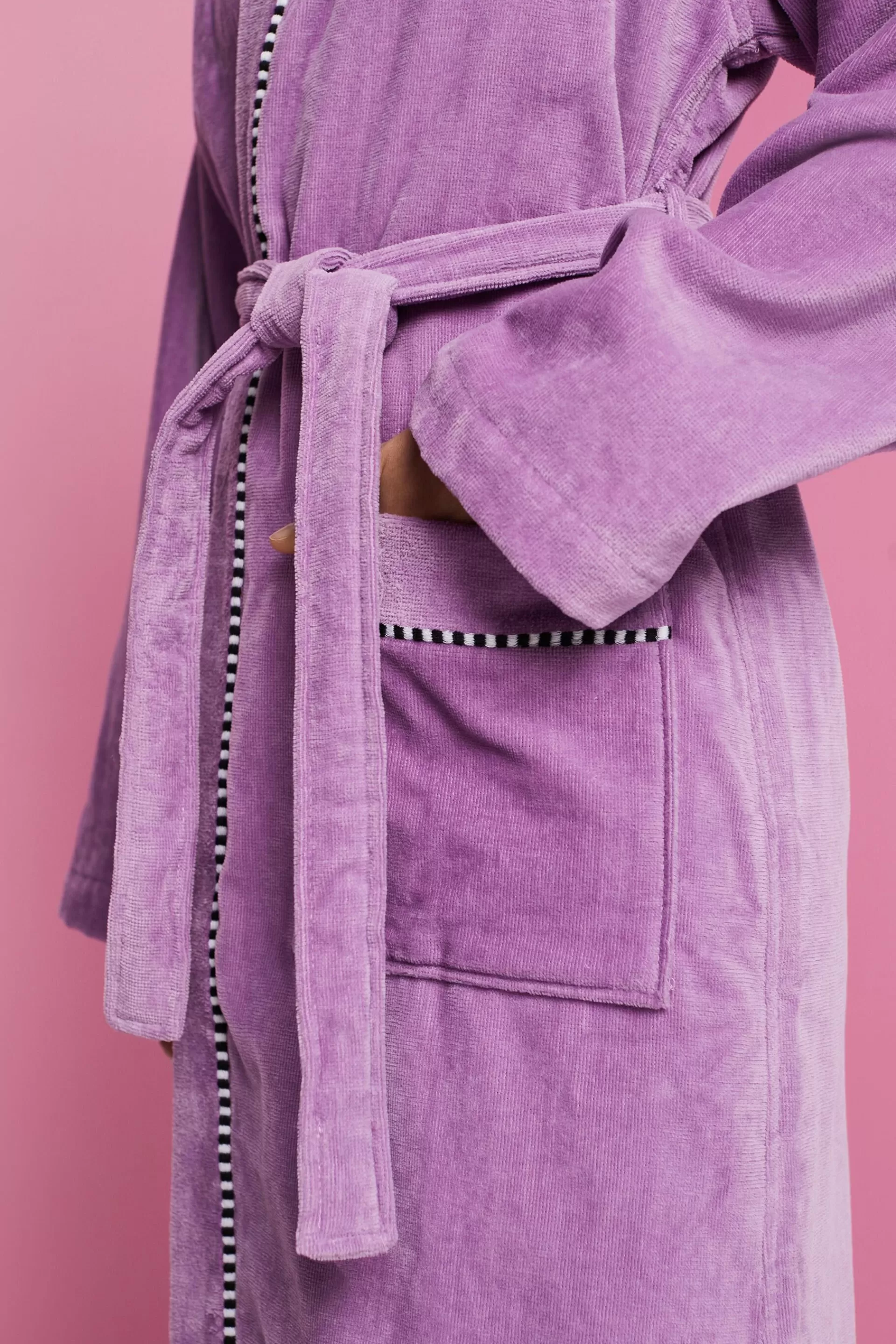 Velours-Bademantel, 100% Baumwolle-ESPRIT Online