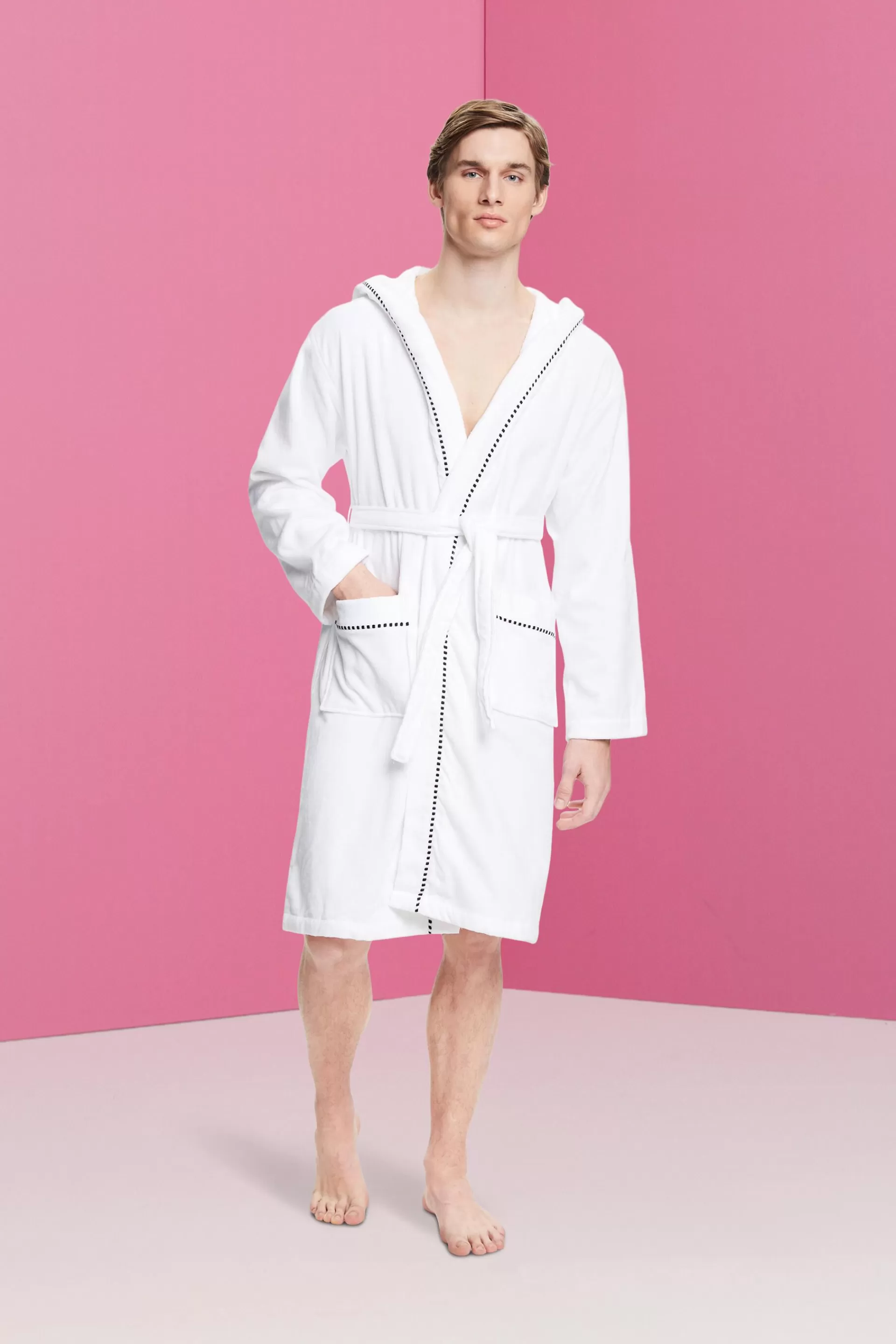 Velours-Bademantel, 100% Baumwolle-ESPRIT Shop