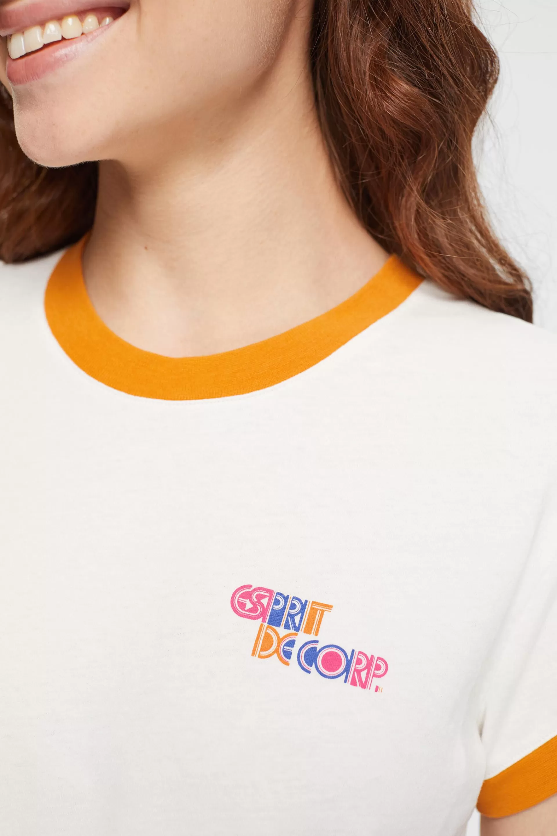 Verkürztes Logo-T-Shirt, 100% Baumwolle-ESPRIT Cheap