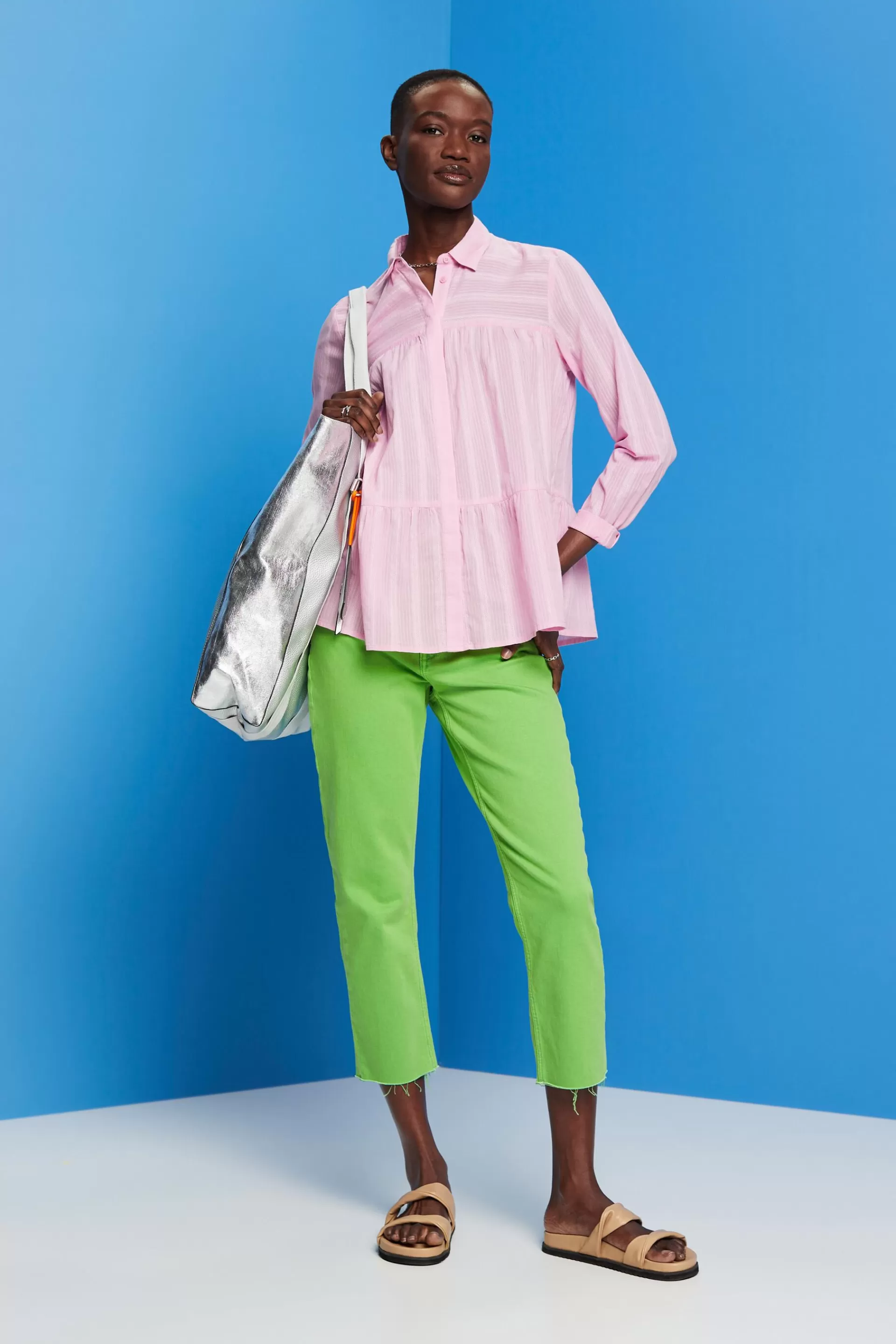 Volant-Baumwollbluse-ESPRIT Clearance