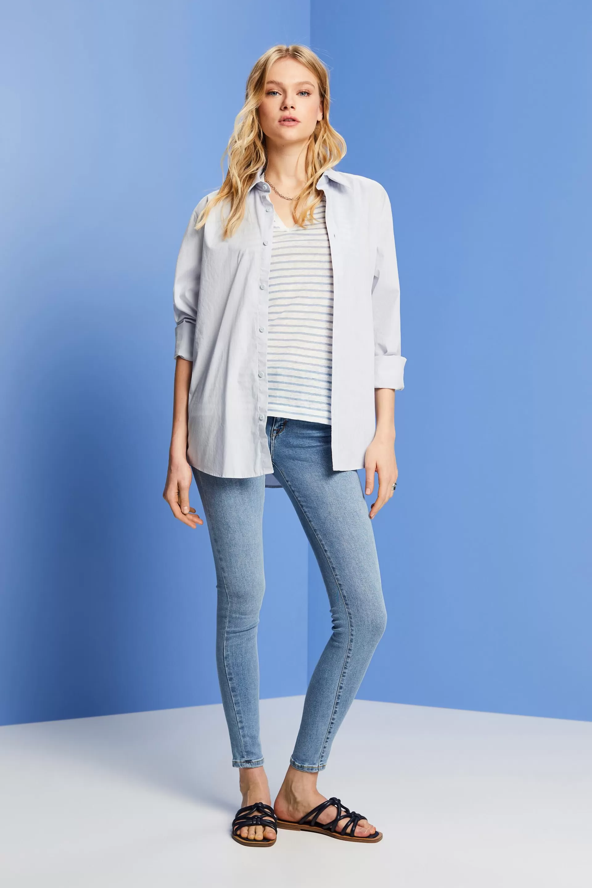 Washed Jeans mit Bio-Baumwolle-ESPRIT Online