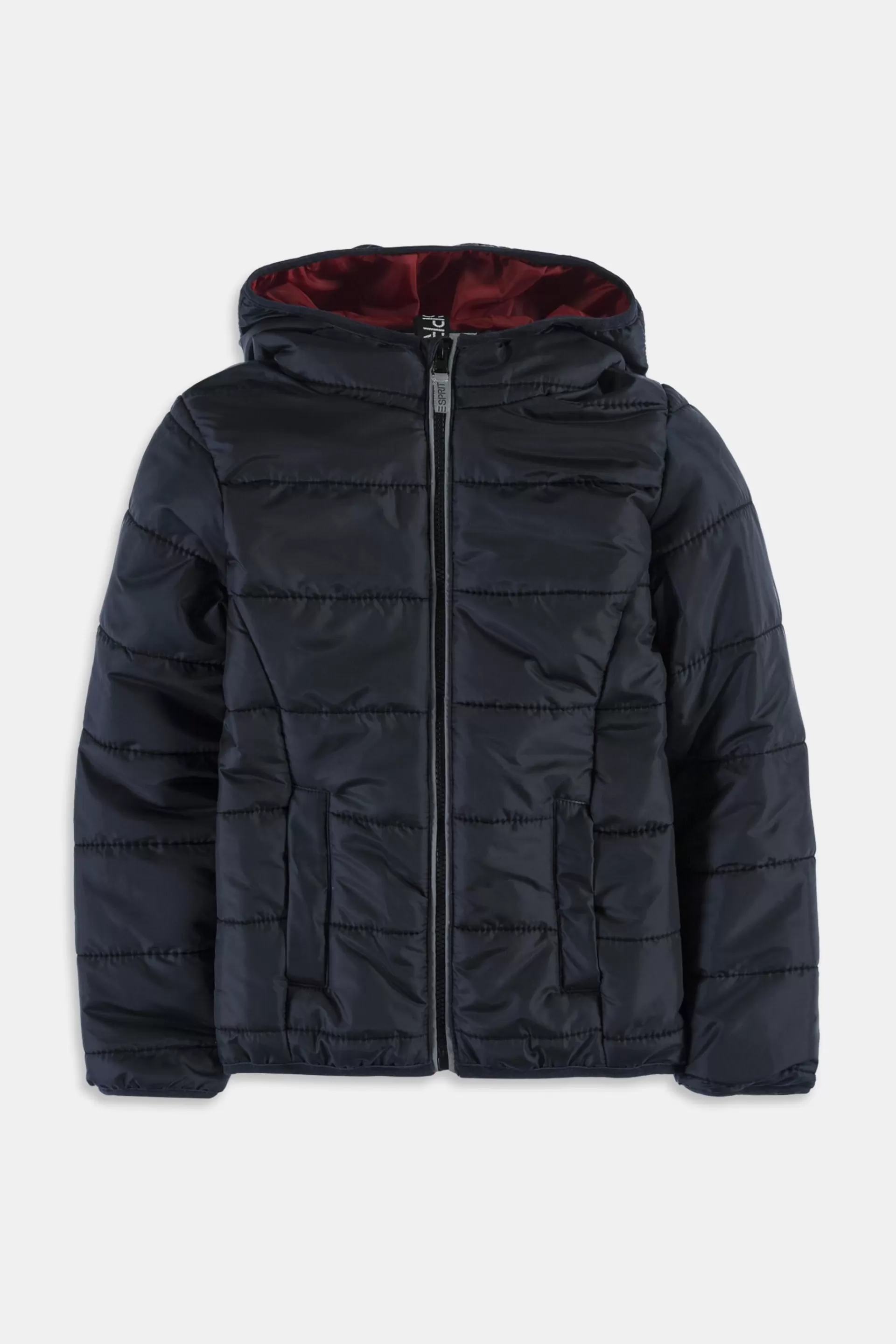 Wattierte Steppjacke mit Kapuze-ESPRIT Store