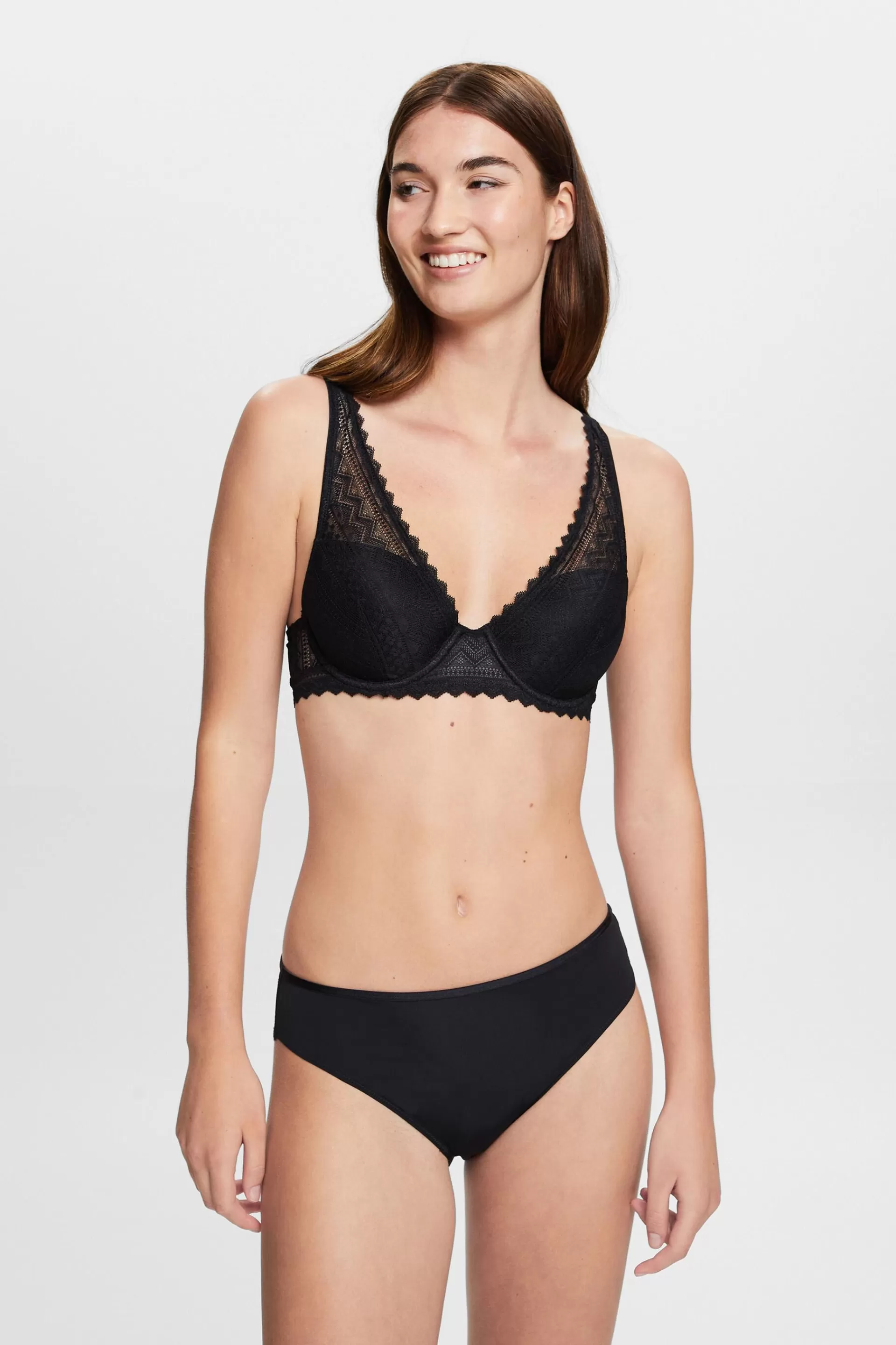Wattierter BH mit grafischer Spitze-ESPRIT Cheap