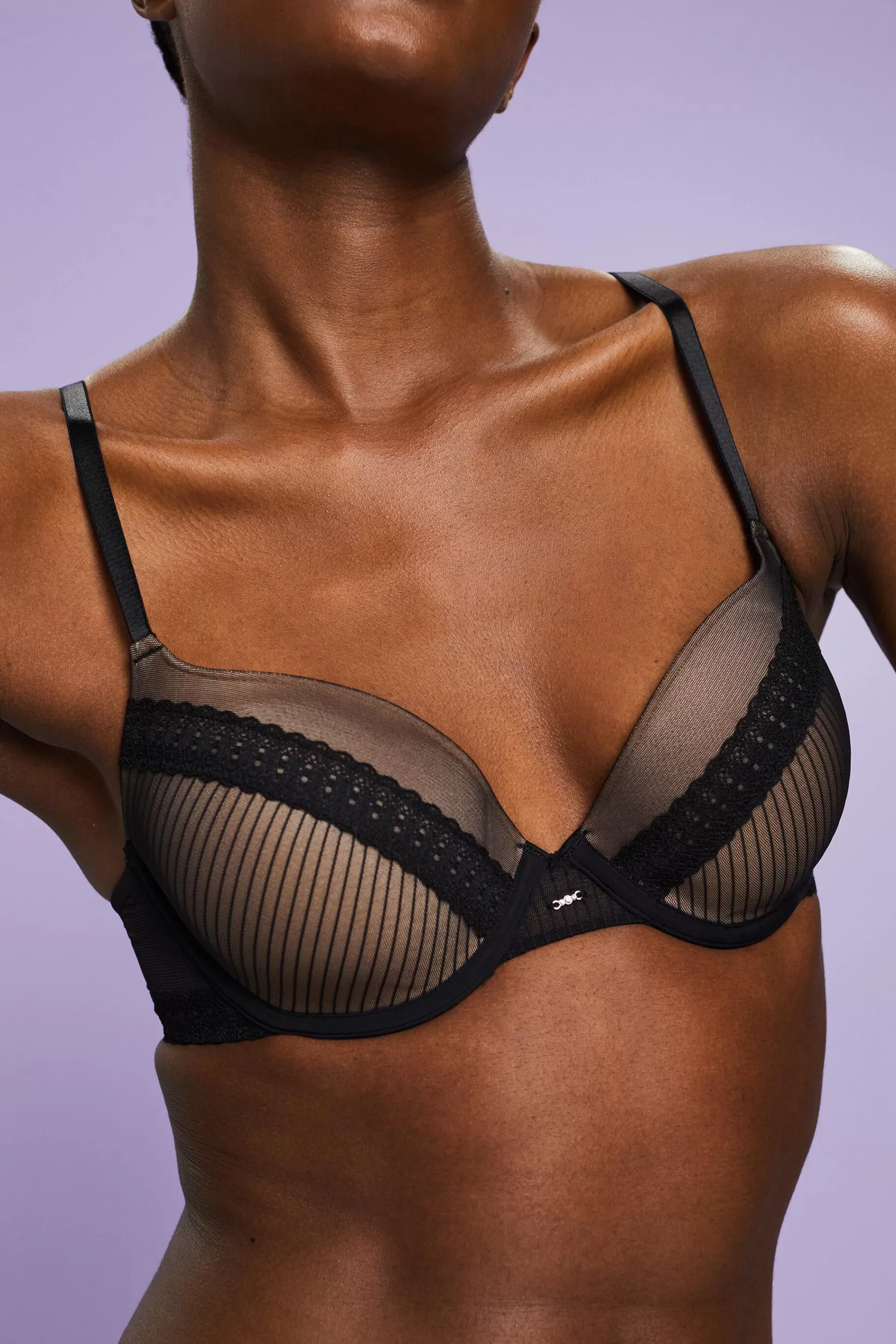 Wattierter Bügel-BH aus Mesh-ESPRIT Best Sale