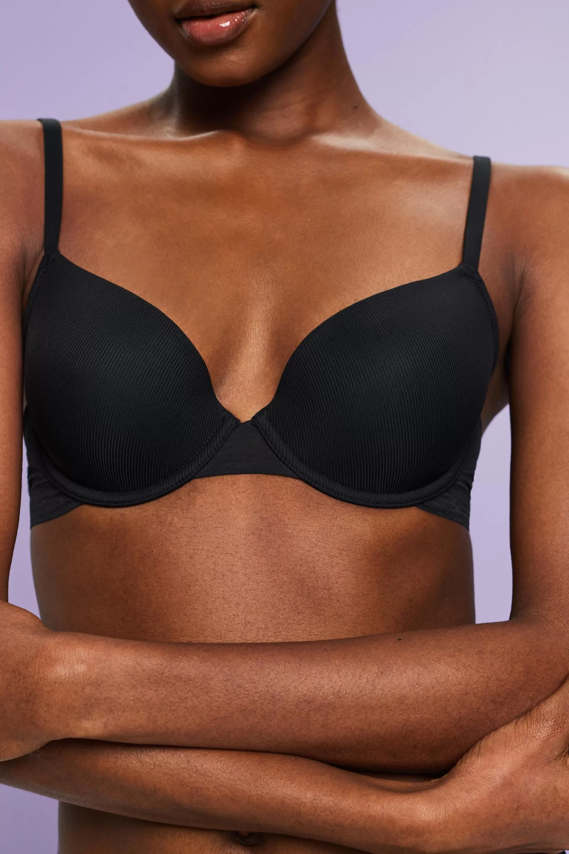 Wattierter Bügel-BH aus Mikrofaser mit Mesh-ESPRIT Best Sale