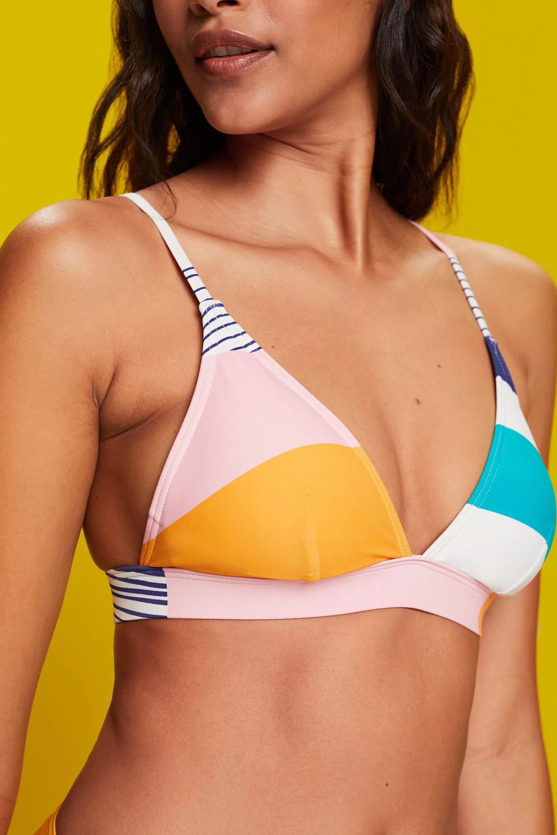 Wattiertes Bikinitop im Mustermix-Design-ESPRIT Hot