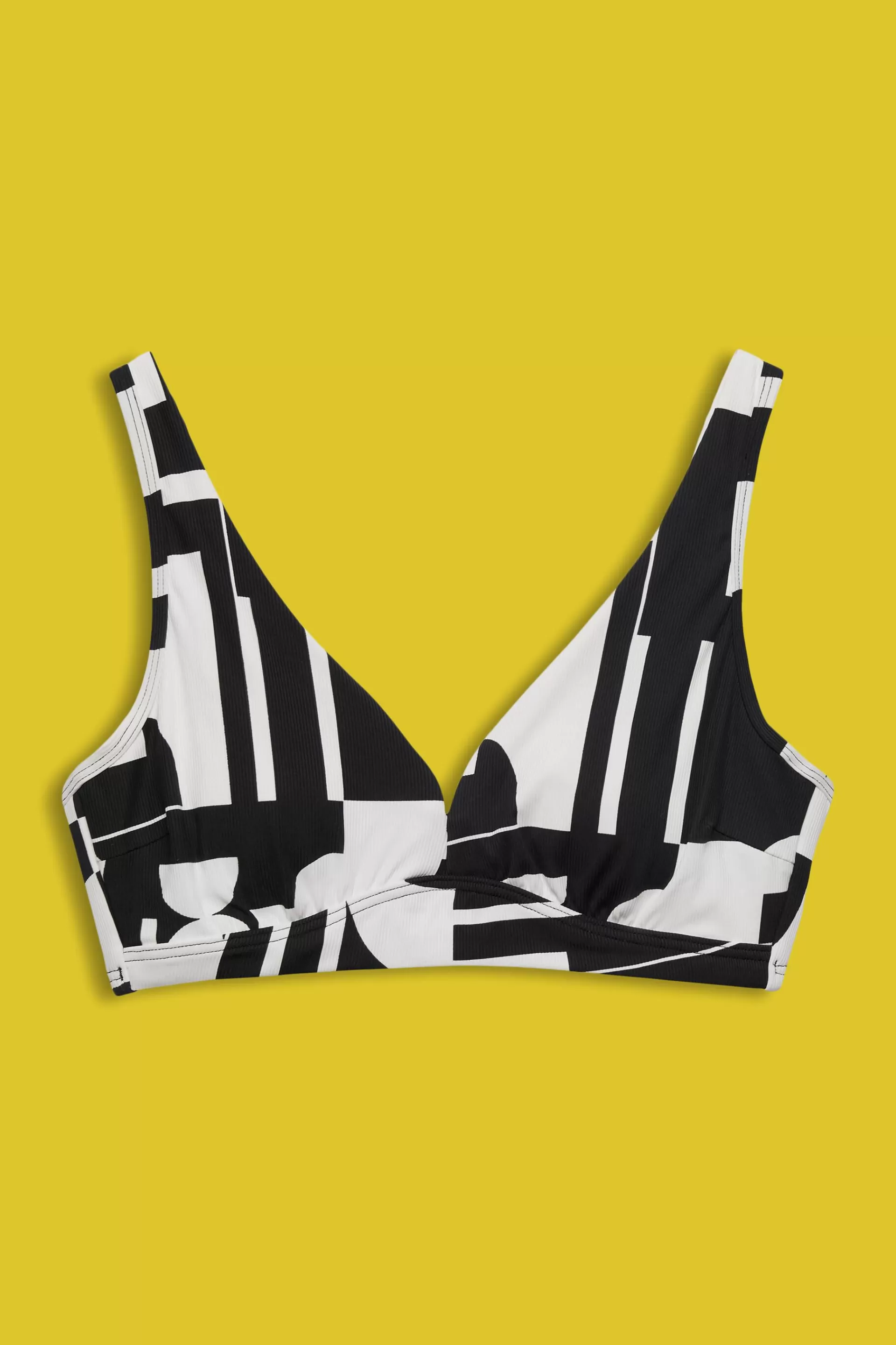 Wattiertes Bikinitop mit Retroprint für große Cups-ESPRIT Store