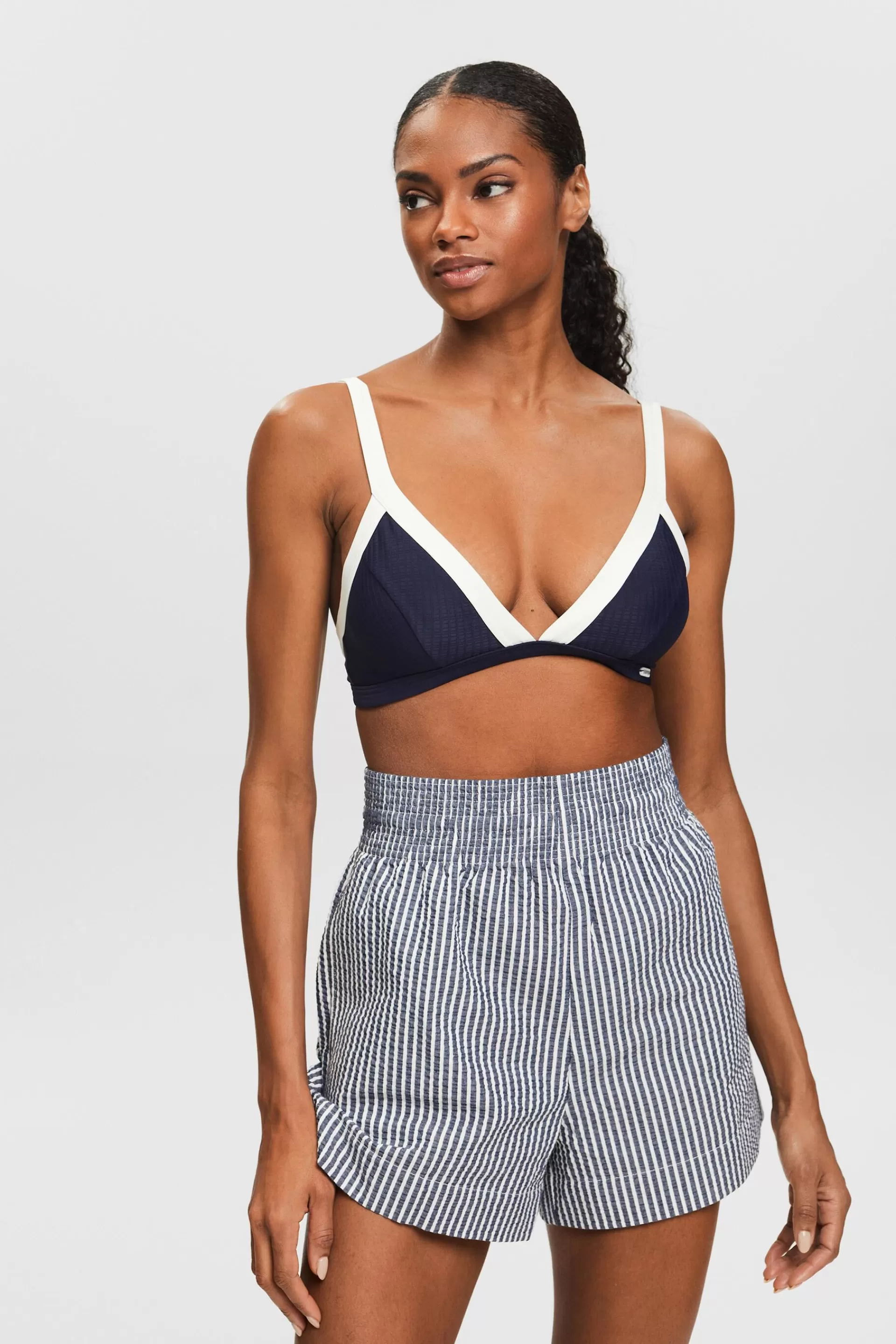 Wattiertes Triangel-Bikinitop-ESPRIT Fashion