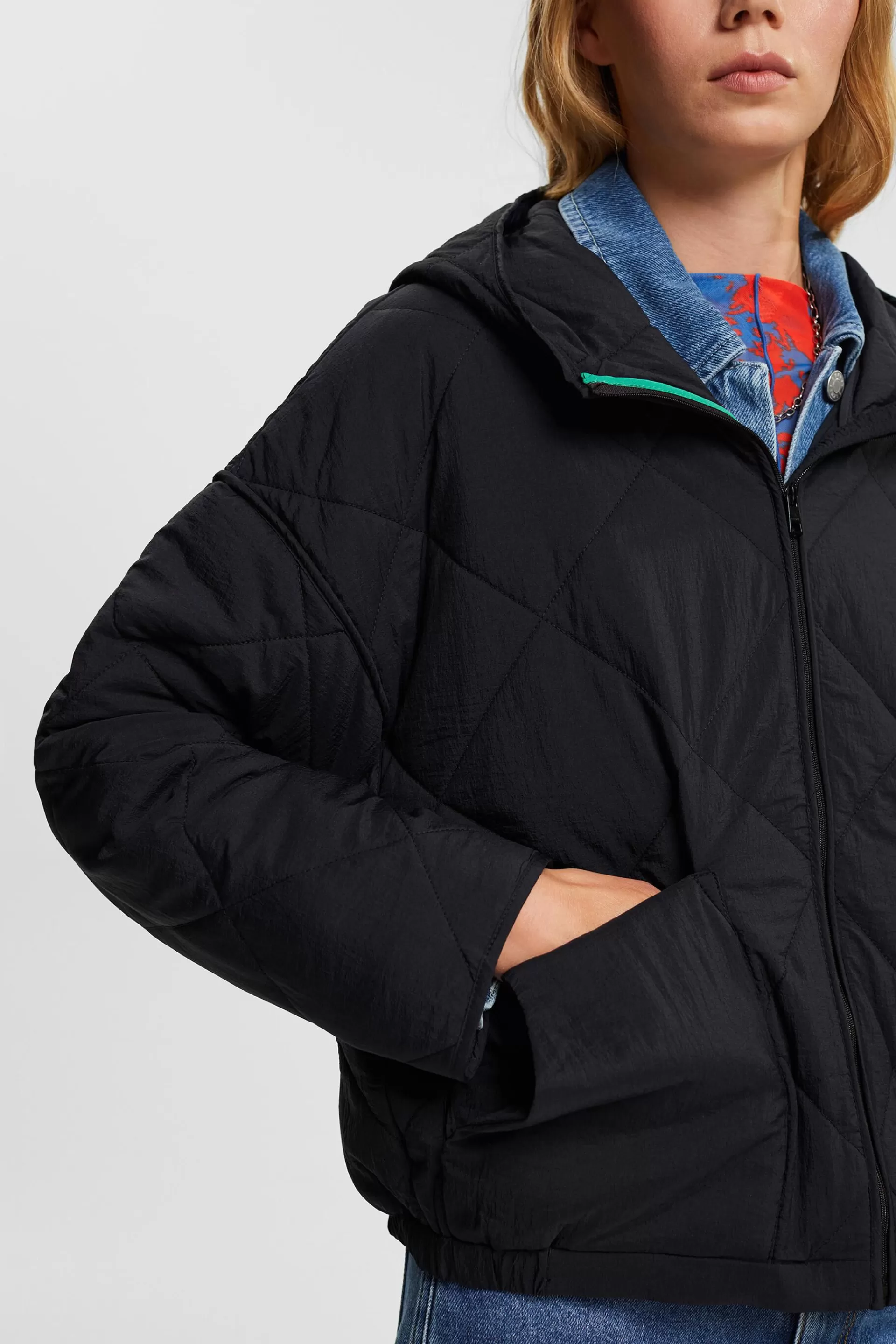 Weit geschnittene Steppjacke-ESPRIT Store
