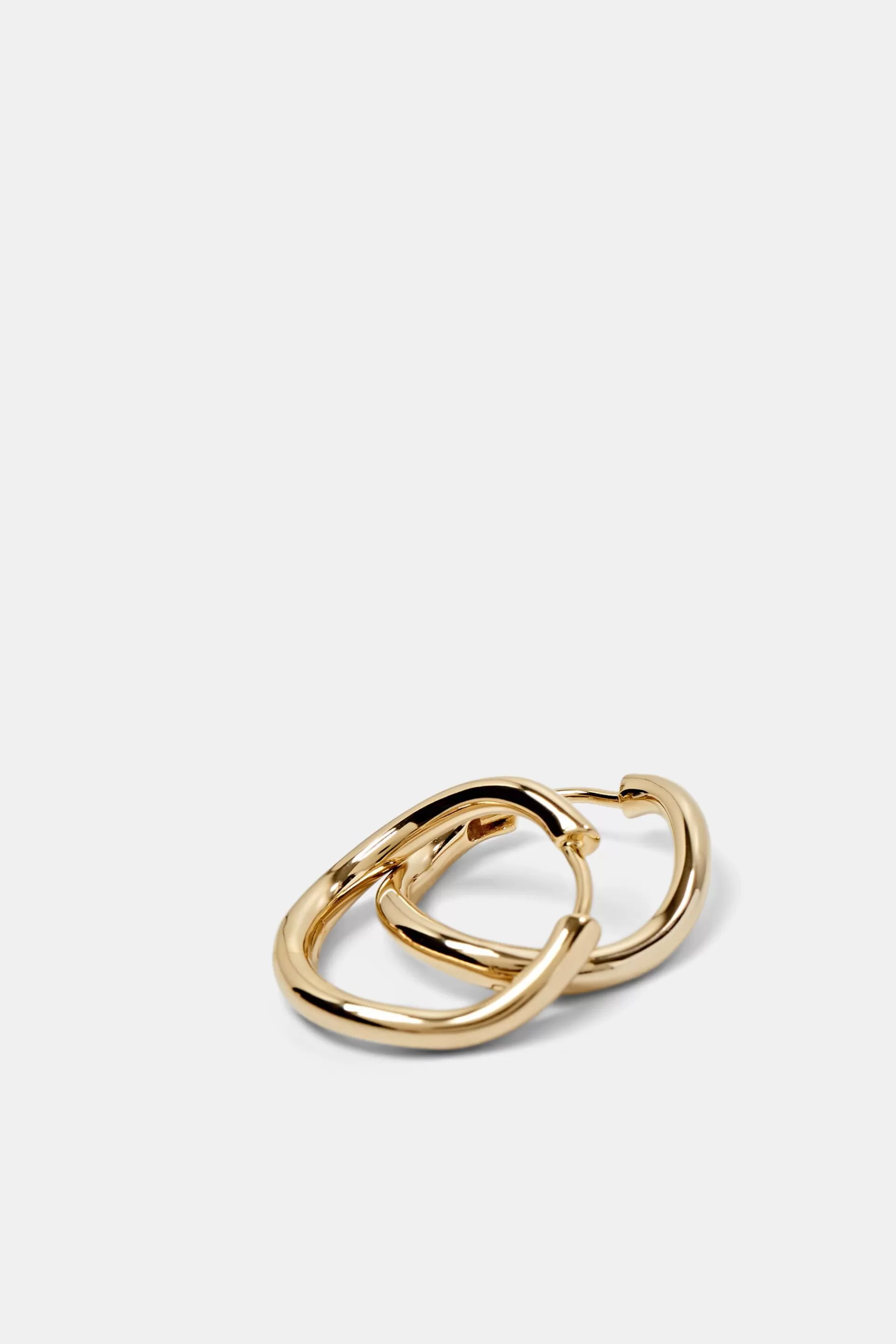 Wellen-Creolen mit 18K-Verung-ESPRIT Outlet