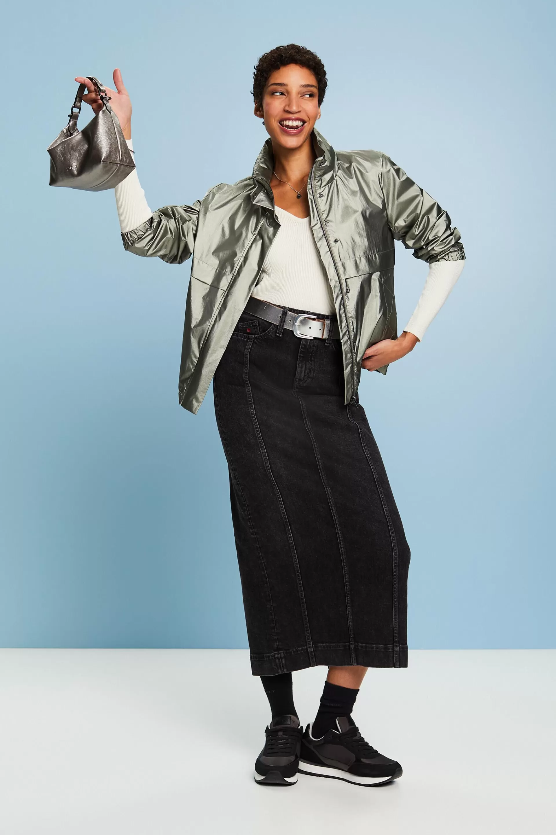 Windjacke mit Metallic-Beschichtung-ESPRIT Sale