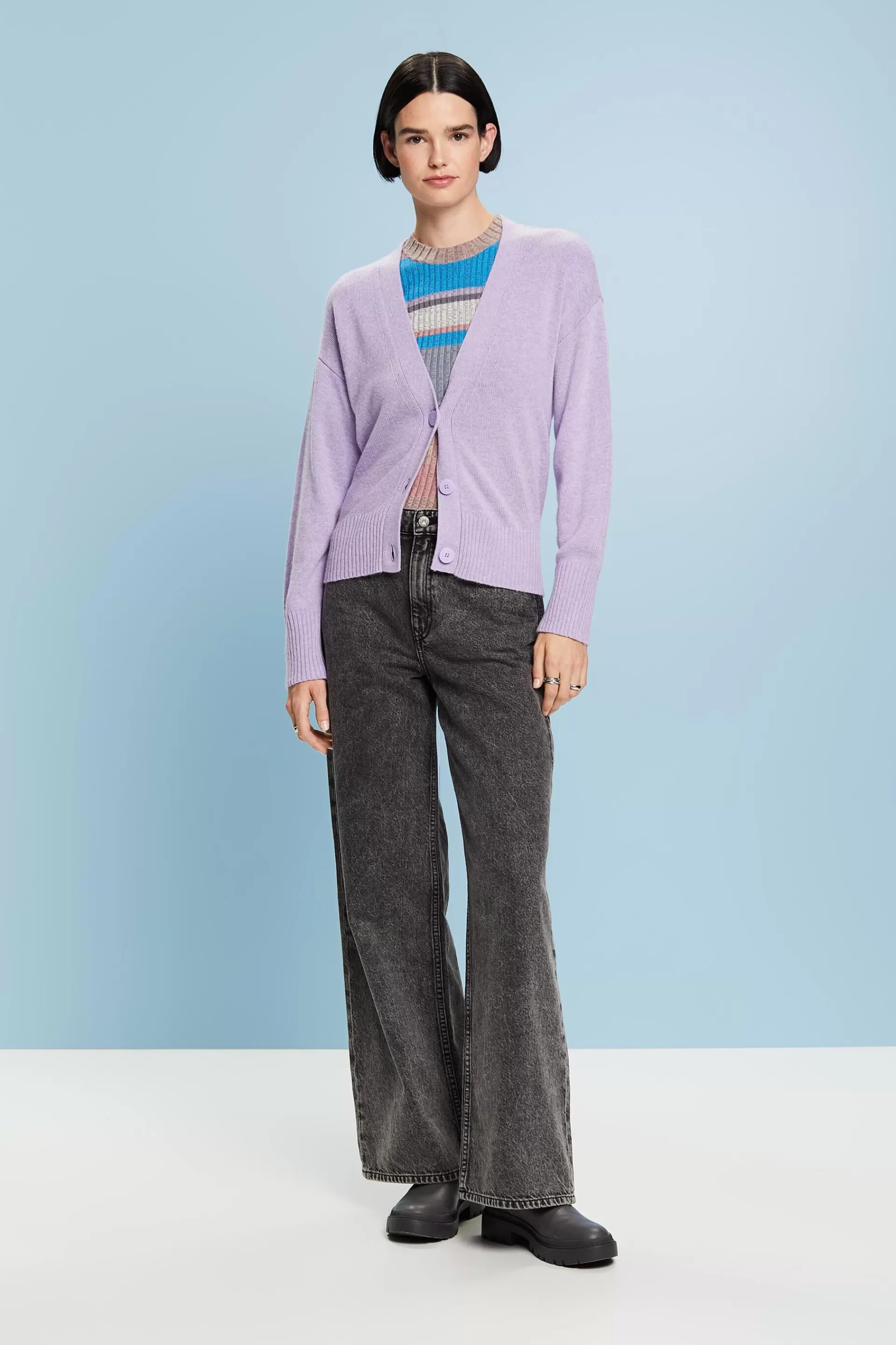 Wollcardigan mit V-Ausschnitt-ESPRIT Best Sale
