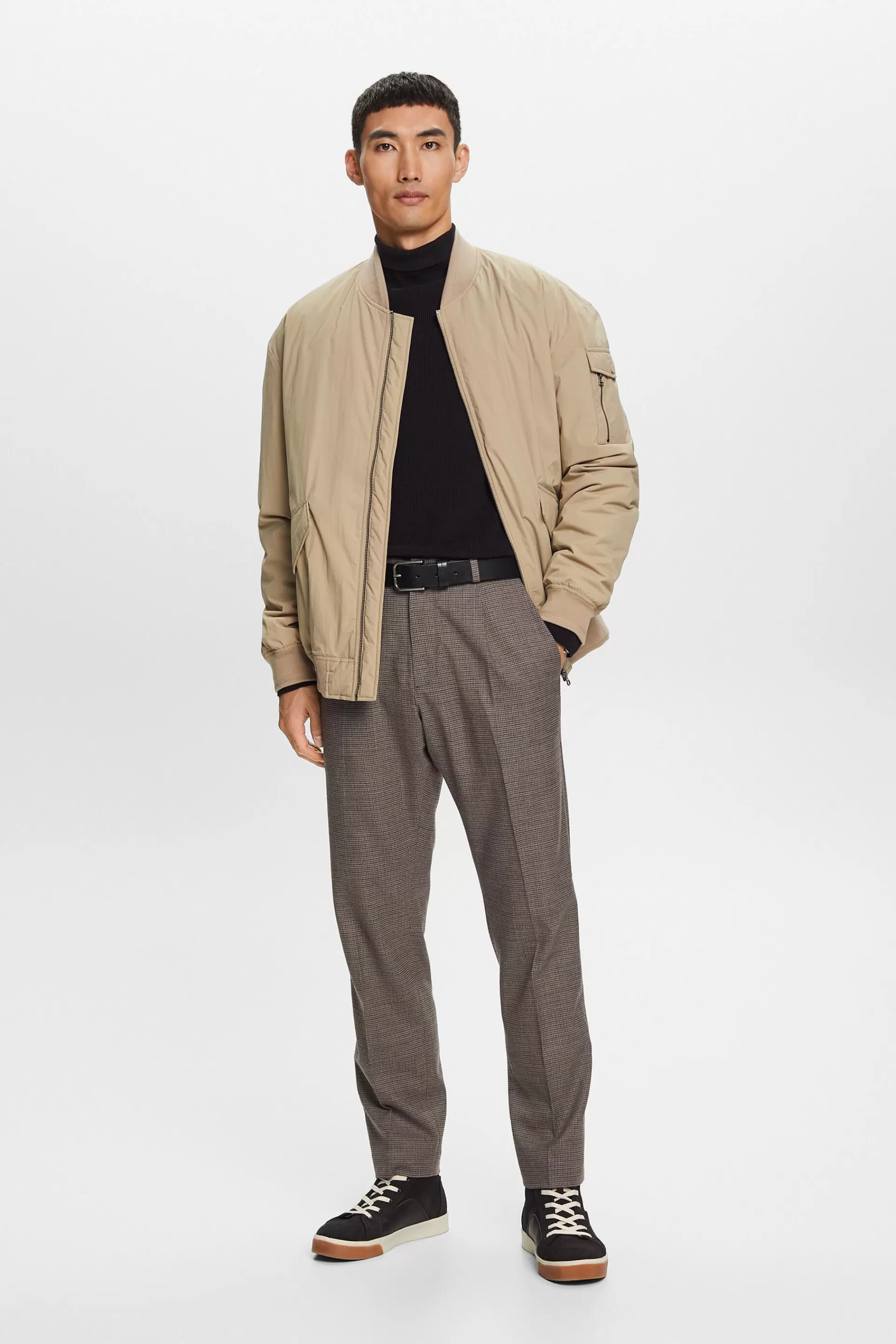 Wollhose mit Hahnentrittmuster-ESPRIT Cheap