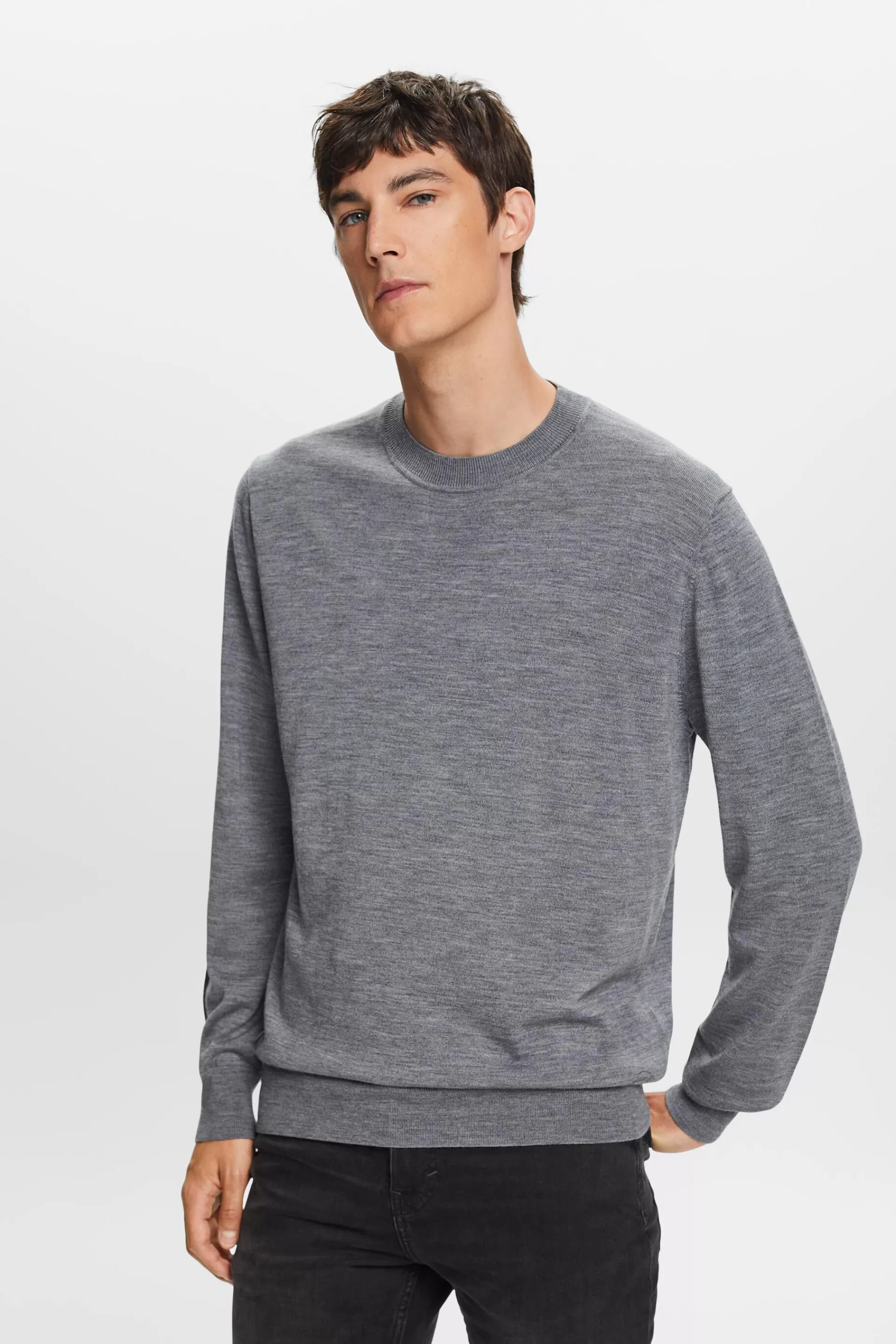 Wollpullover mit Rundhalsausschnitt-ESPRIT Clearance