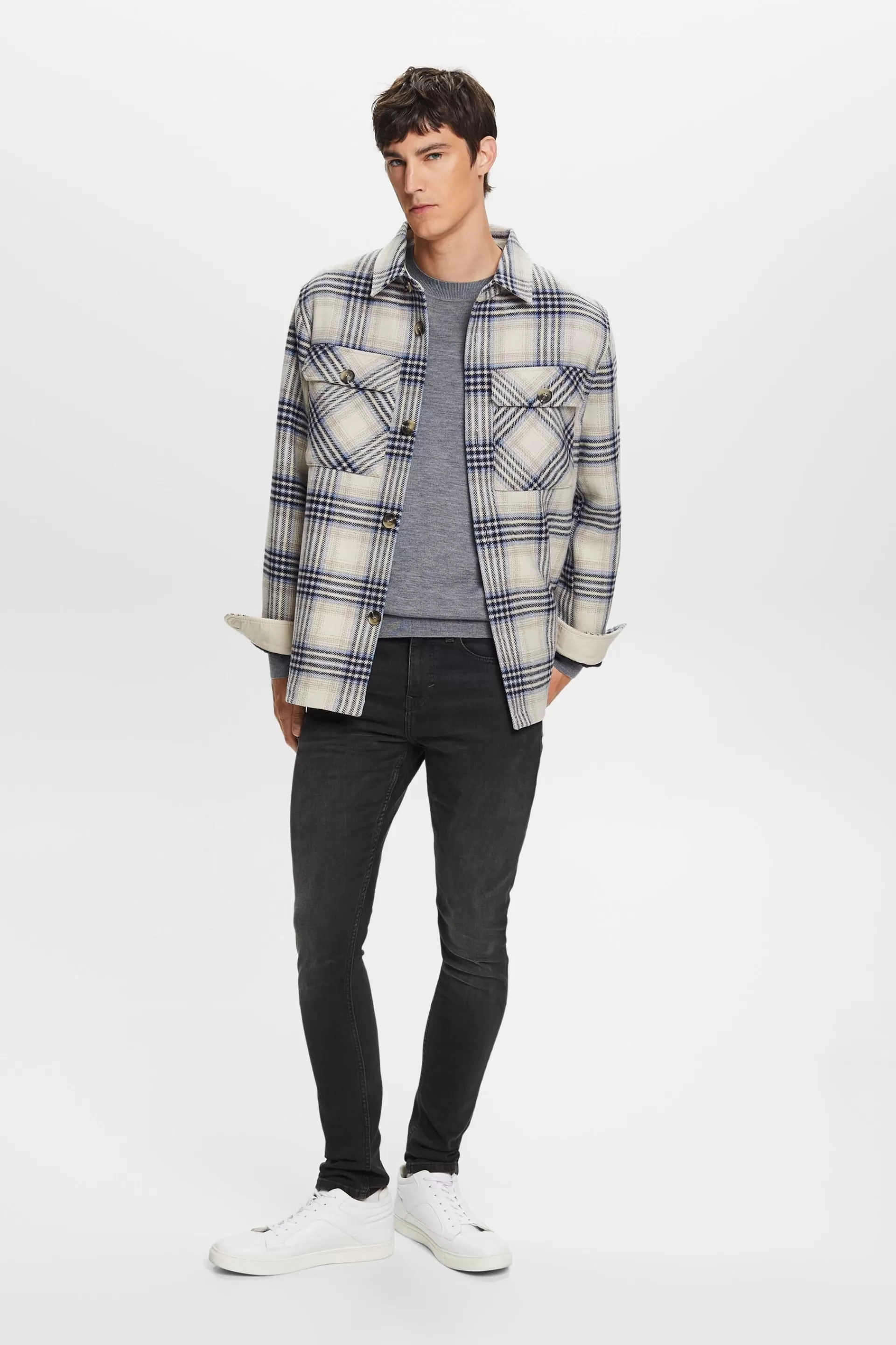 Wollpullover mit Rundhalsausschnitt-ESPRIT Clearance