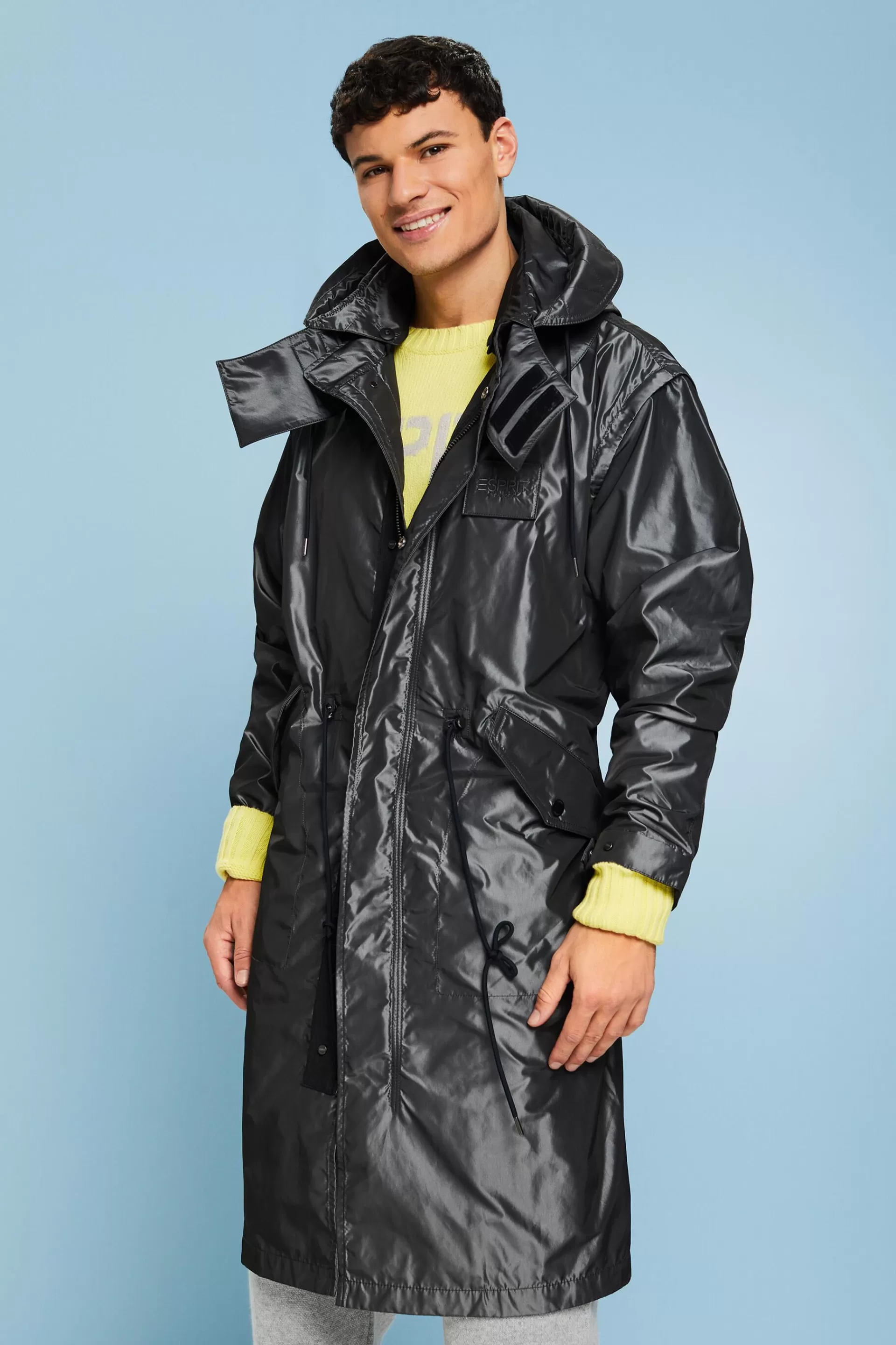 Zipp-Off-Parka in Metallic-Optik-ESPRIT Cheap