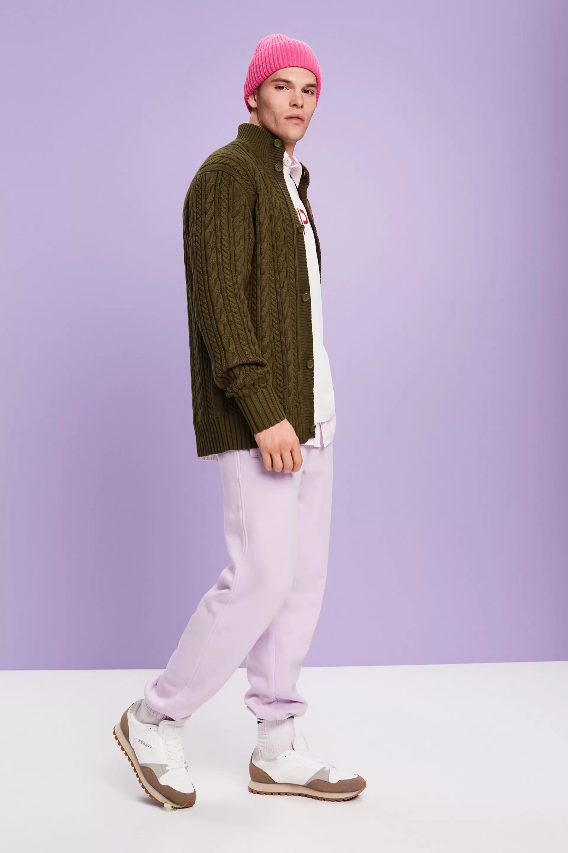Zopfstrickcardigan aus Bio-Baumwolle-ESPRIT Outlet