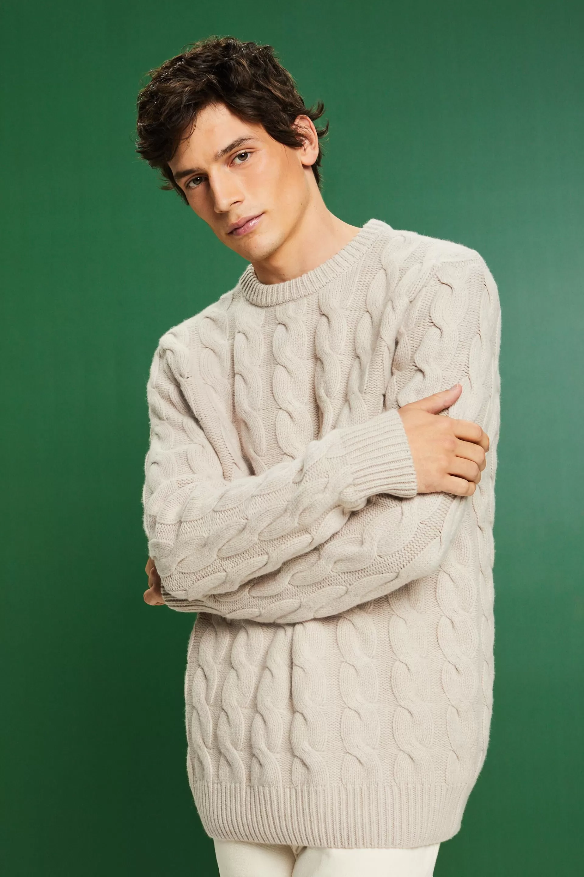 Zopfstrickpullover aus Wolle-ESPRIT Flash Sale