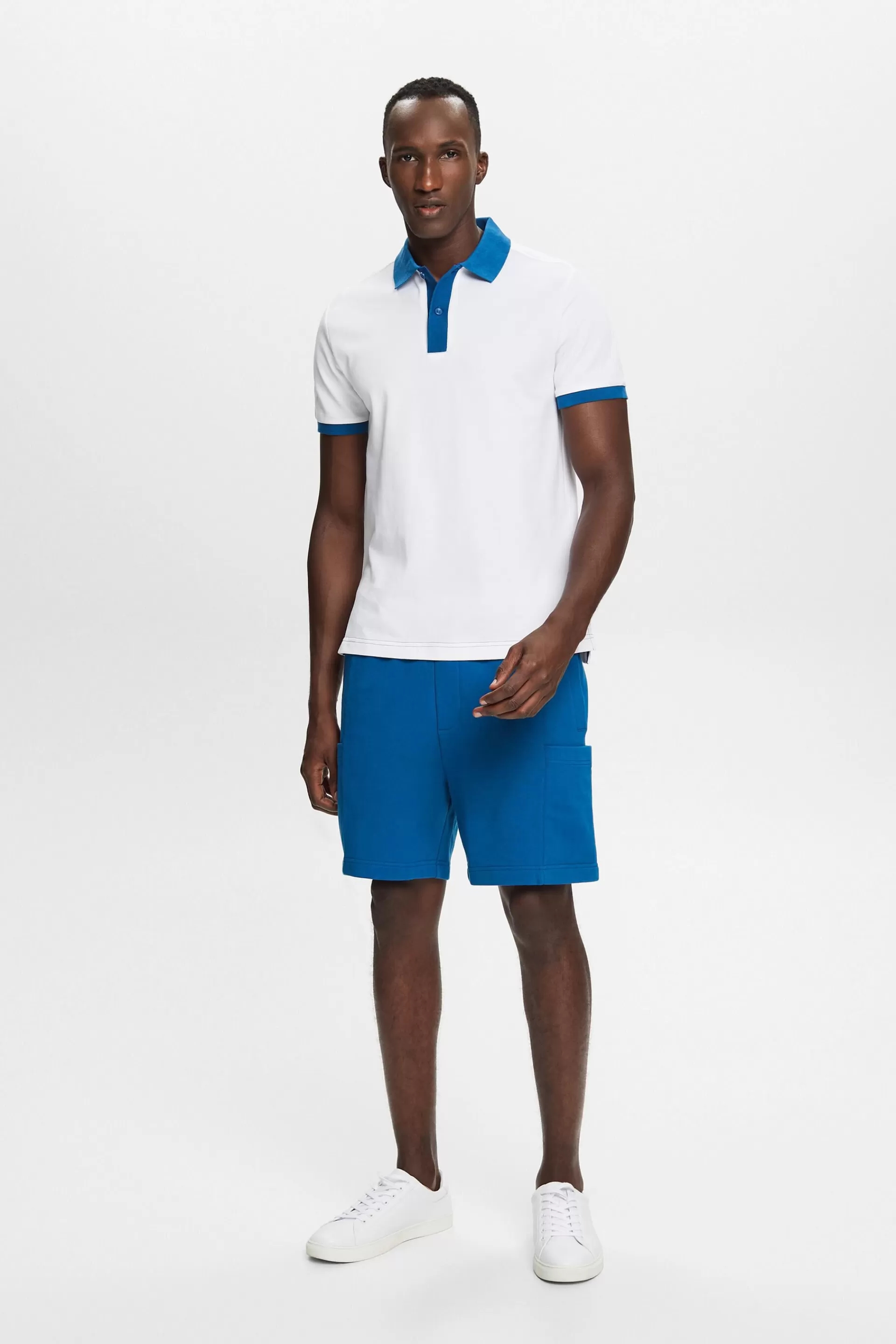 Zweifarbiges Piqué-Poloshirt-ESPRIT Outlet